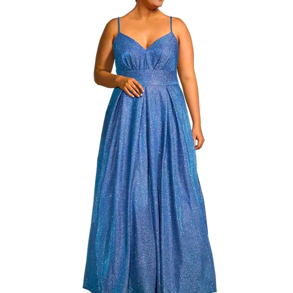 Glittery Blue Formal Dress